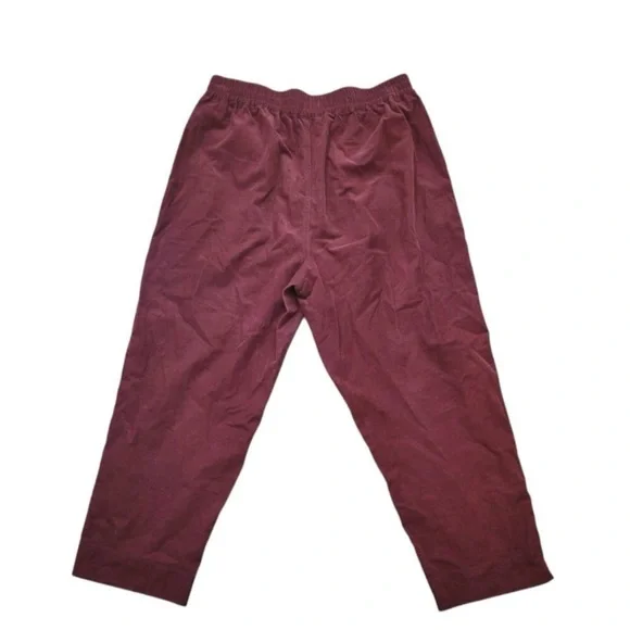 Madewell Tapered Huston Pull-On Crop Pants in Corduroy Size Medium Burgundy - Picture 3 of 8